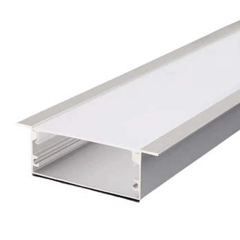 LED įleidžiamas profilis su dangteliu, sidabro sp., 2m