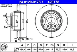 ATE 24.0120-0178.1 Brake Disc kaina