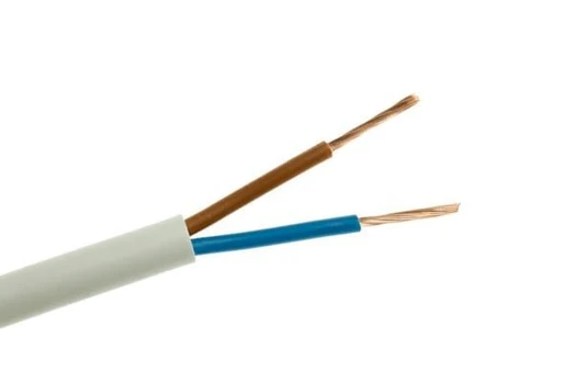 Lietkabelis OMY kabelis 2x0.5mm2 (baltas, 100m)