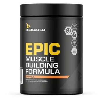 Dedicated Epic Muscle Building Formula 425 g. - Orange skonis