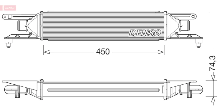 tarpinis suslėgto oro aušintuvas, kompresorius DENSO DIT01007
