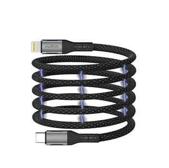 Telforceone Maxlife MXUC-11 magnetic cable USB-C - Lightning 1,0 m 27W juodas nylon