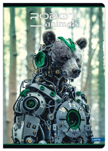 Sąsiuvinis A4 52lap. 80g ROBOT ANIMALS lang.