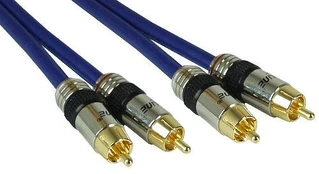 Kabelis InLine RCA (Cinch) x2 - RCA (Cinch) x2,5m mėlyna (89750P)