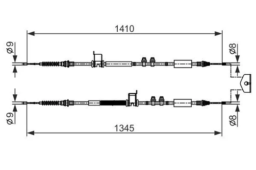 Trosas, stovėjimo stabdys BOSCH 1 987 482 560