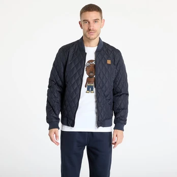 Urban Classics Diamond Quilt Nylon Jacket Navy - Dydis S (TB862 navy Striukės)