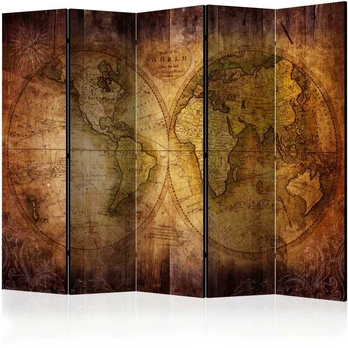Artgeist Pertvara - World on old map II [Room Dividers]