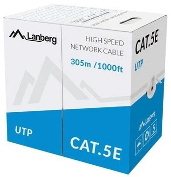 Kabelis Lanberg CAT.5E UTP, 305 m, oranžinė