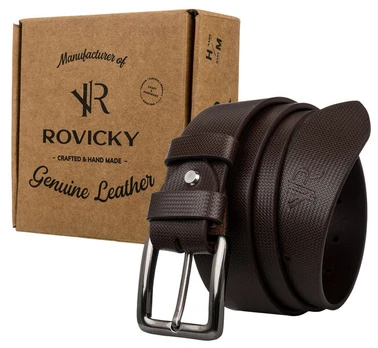 Natūralios odos diržas vyrams Rovicky, rudas