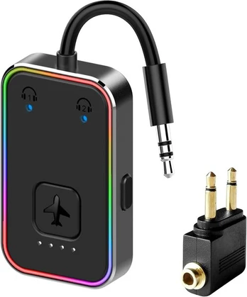 Beeitzie 2025 lėktuvo Bluetooth 5.4 siųstuvas, 2 ausinės, aptX LL