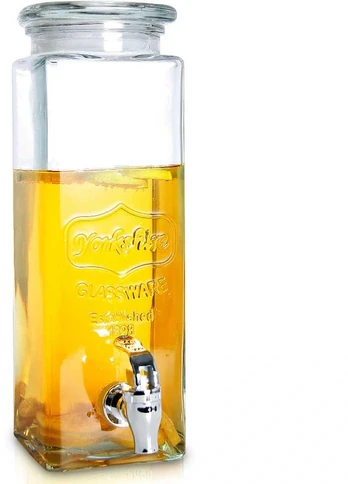 Stiklinis gėrimų indelis su čiaupu 2,3 l