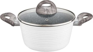 Puodas su powłoką Qualum Basic Stone Edition Wavy 24 cm AMBITION kaina