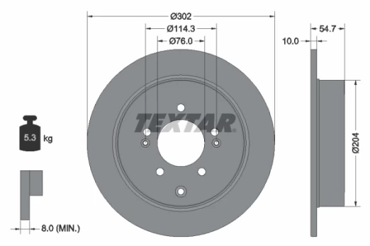 TEXTAR 92294903 Brake Disc