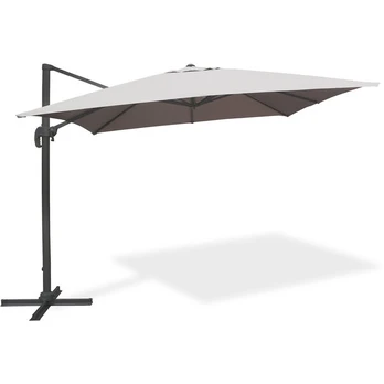 Pastatomas lauko skėtis su stovu Shademaster by Fieldmann, pilkas