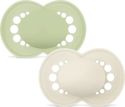 MAM - Orig Silk Pacifier 2-Pack - Green - 16-36 months