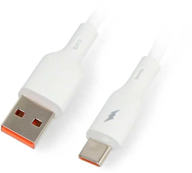 Cable | USB 2.0 | USB A plug,USB C plug | nickel plated | 1m | white