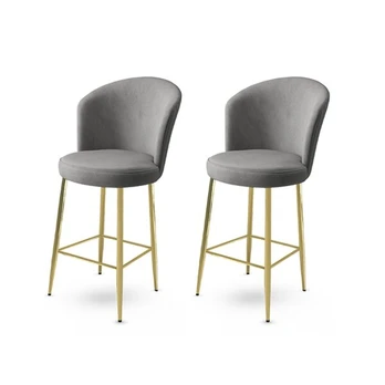 Baro kėdė (2 vienetai) Alte - Grey, Gold