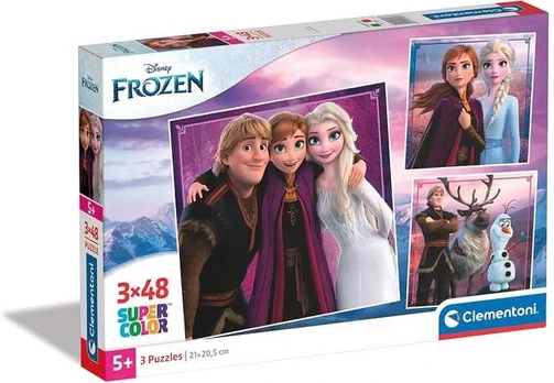 Clementoni CLE puzzle 3x48 Square Frozen 25306