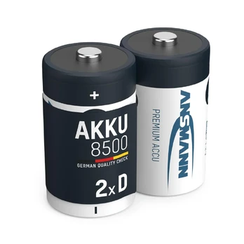 ANSMANN D/HR20 NiMH akumuliatoriai, 8500 mAh, 1,2 V – 2 vnt.