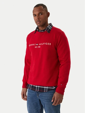 Tommy Hilfiger Džemperis Logo MW0MW11596 Raudona Regular Fit