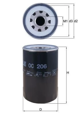 Alyvos filtras KNECHT OC 206
