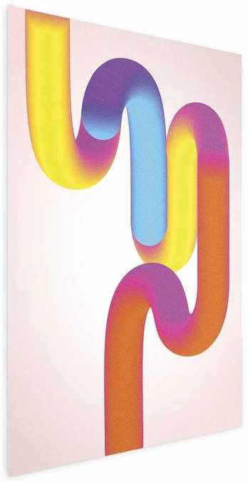 Artgeist Plakatas - Rainbow Tubes - abstract illustration with colorful gradients