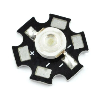 Power LED Star 3W LED - raudonas su radiatoriumi