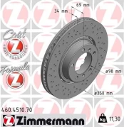 Stabdžių diskas ZIMMERMANN 460.4510.70 kaina