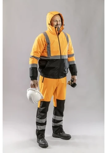 TRAUN softshell įspėjamosios kelnės oranžinės 2XL