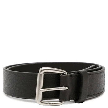 Diržas vyrams, Juoda, Tumbled leather belt
