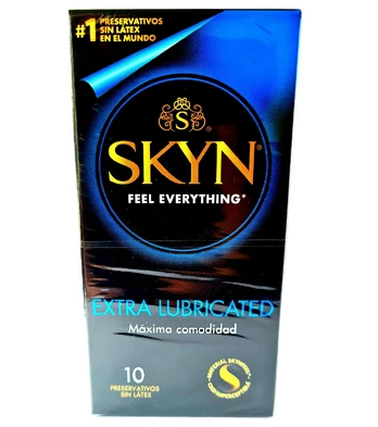 LIFESTYLES prezervatyvai SKYN Extra Lube, 10 vnt.