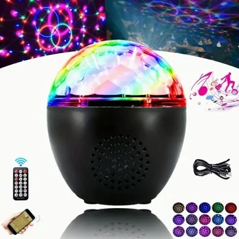 Disco kamuolys, disco lemputės 16 spalvų valdomos muzika disco šviesa bluetooth