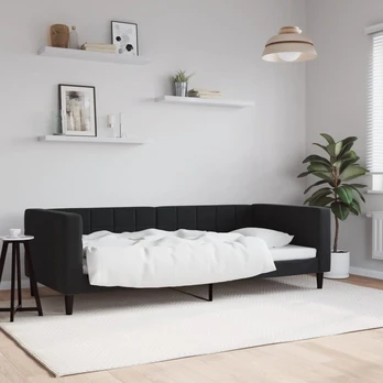 Lova Sofa, juodos spalvos, 90x200cm, aksomas
