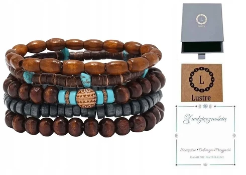 Boho etninė stilinga apyrankė – 5 vnt. rinkinys - Lustre 024