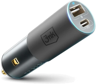 Įkroviklis automobilinis 3mk Hyper Car Charger 100W 1xUSB-C + 1xUSB-A