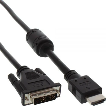 Kabelis InLine HDMI - DVI- D 0,5m juoda (17659)