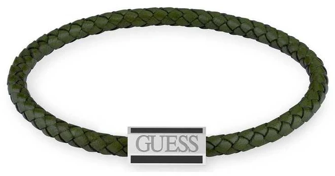 Guess Acapulco žalias odinis apyrankė JUMB02142JWSTDGS