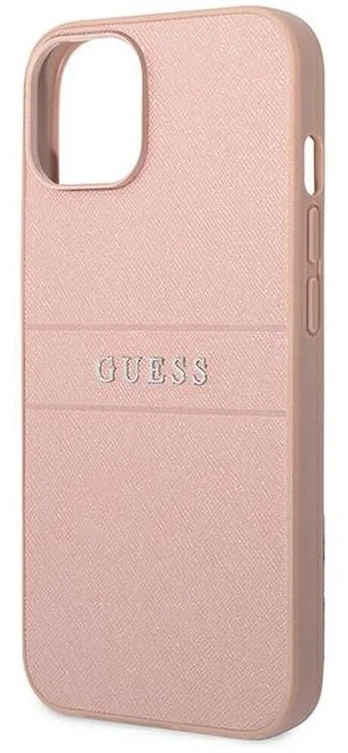 Dėklas Guess Saffiano Strap GUHCP14MPSASBPI iPhone 14 Plus Rožinis