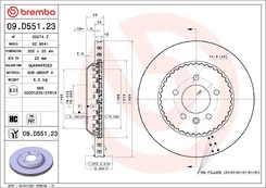 BREMBO 09.D551.23 Brake Disc kaina