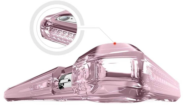 Dėklas ITSKINS SPECTRUM CLEAR cover til iPhone XR®. Lyserød