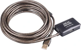 Kabelis USB MicroConnect USB-A - USB-A 10 m Juodas (USB2.0AAF10A) kaina