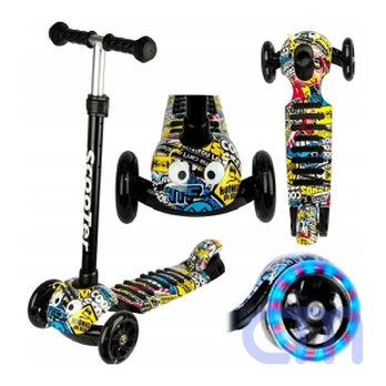 Paspirtukas balansinis Scooter LED su šviesos ratukais