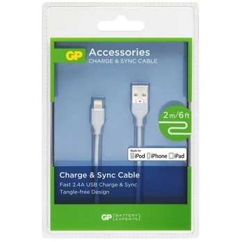 Laidas GP USB-lightning 2.4A, 2m