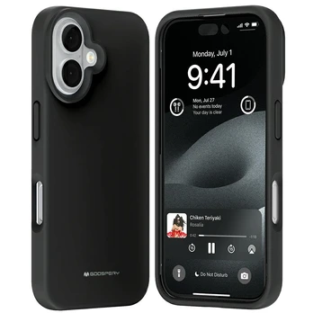 Dėklas Case Mercury Pure MagSafe Silicone iPhone 16 6.1" juodas