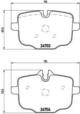 Stabdžių trinkelių rinkinys, diskinis stabdys BREMBO P06061