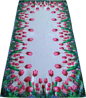 Staltiesė, balta/žalia/rožinė, 80 x 140 cm