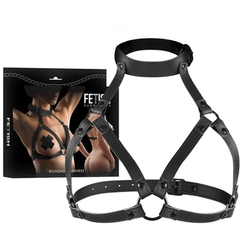 FETISH SUBMISSIVE BONDAGE - Reguliuojamas krūtinės fiksavimo diržas