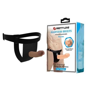 LYBAILE Pretty Love Strap-on harness, super soft silicone phallic head.