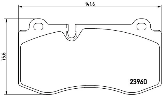 Stabdžių trinkelių rinkinys, diskinis stabdys BREMBO P50074