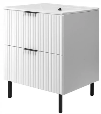Praustuvės spintelė, stovinti, balta FLOW 60 cm